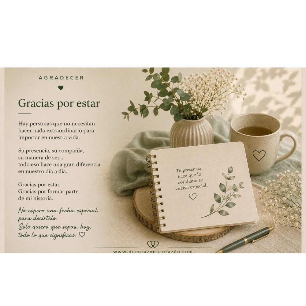 Tarjeta No 1. Para agradecer que estés en mi vida